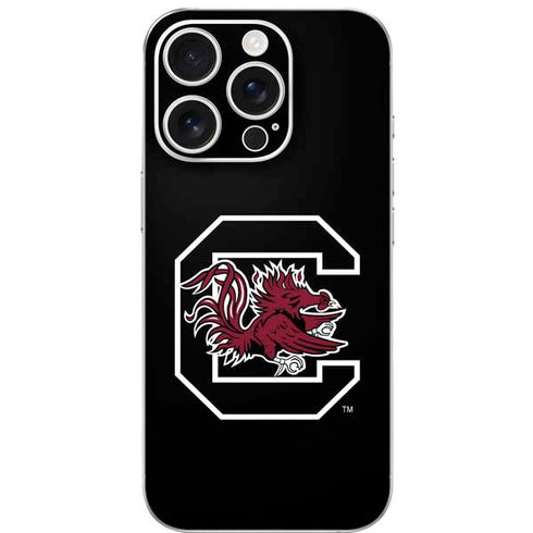 University of South Carolina Gamecocks Logo Black iPhone 16 Pro Skin